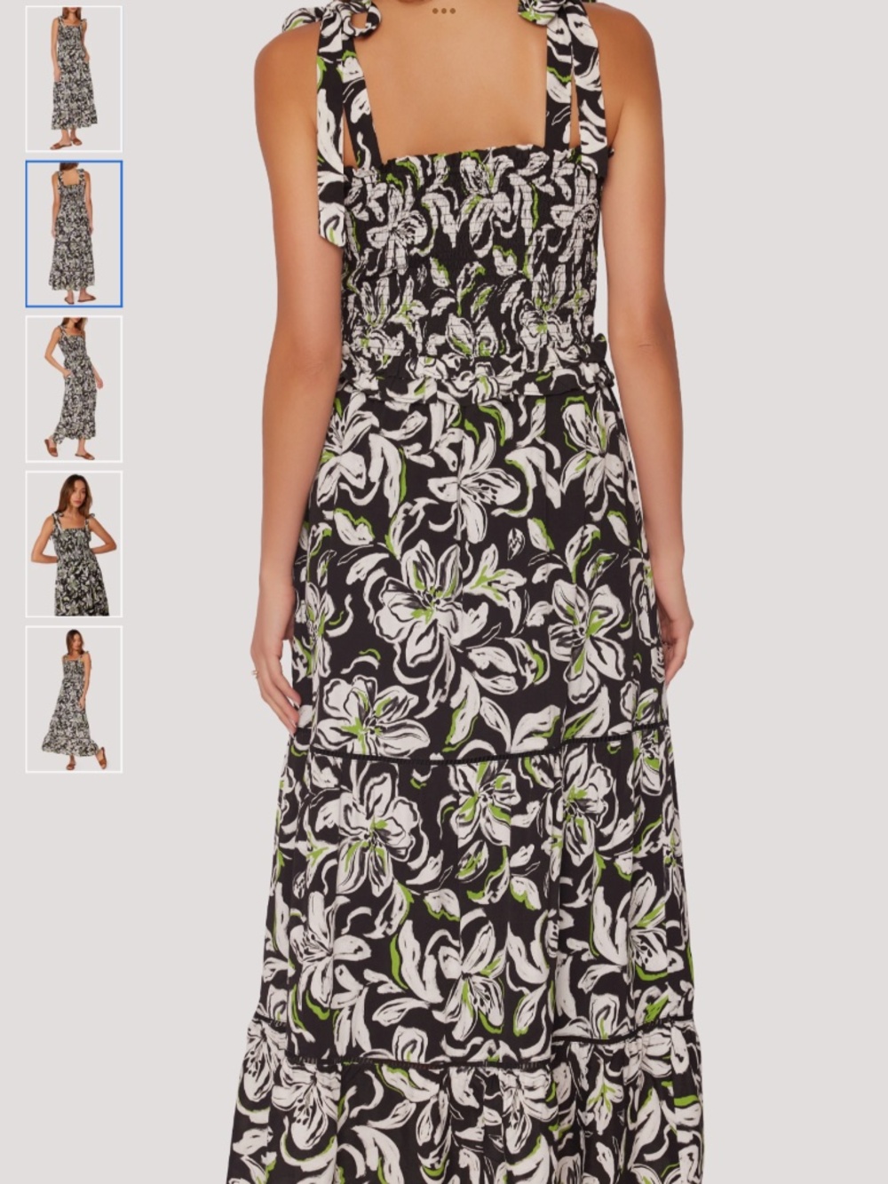 Lost + Wander Midnight Flora Smocked Maxi Dress, size S - Picture 2 of 14